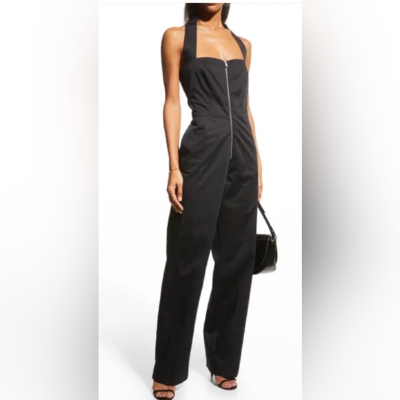 NEW FRAME Zip-Front Halter Jumpsuit - size XS - Picture 3 of 10